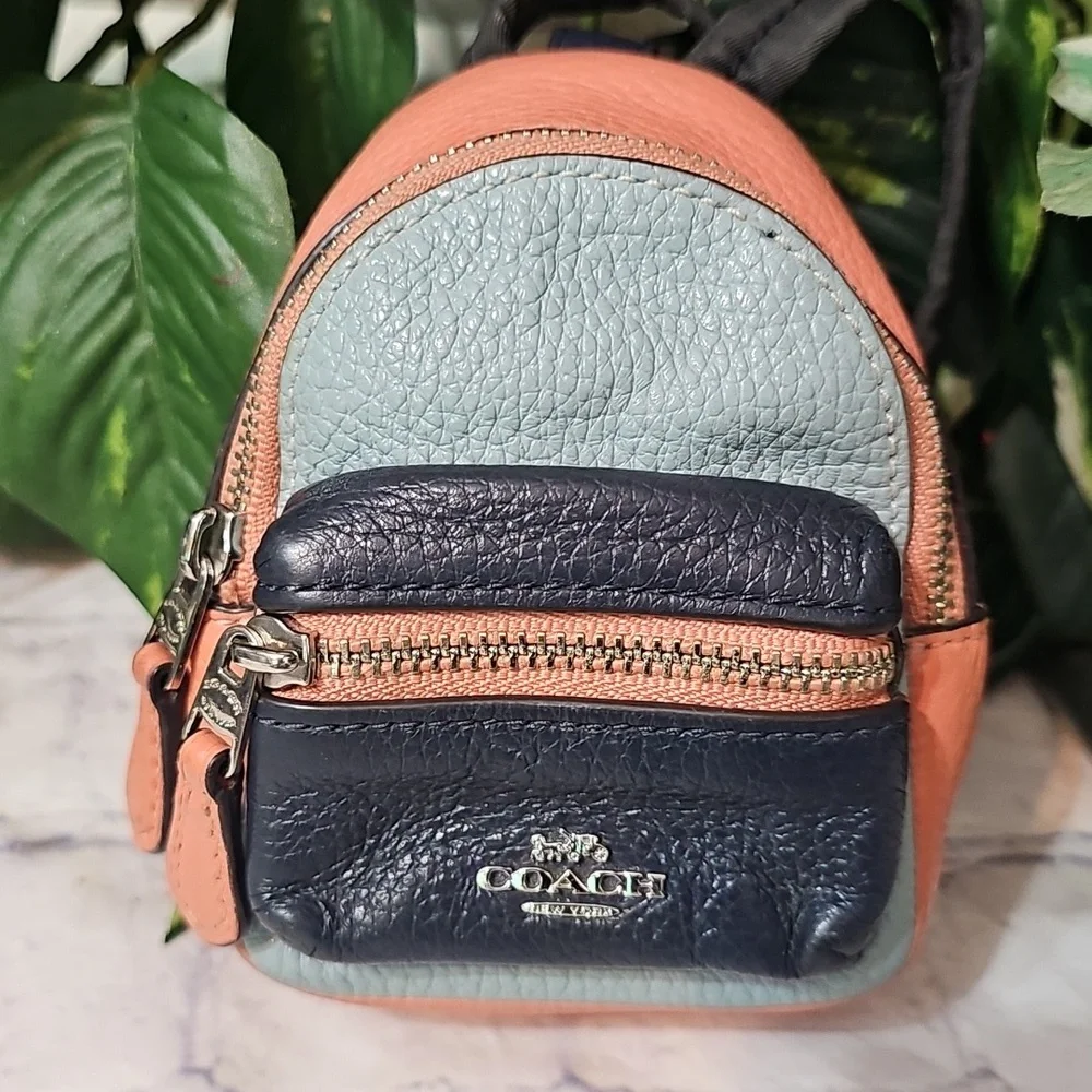 Coach Multicolor Mini Backpack Keychain - Picture 2 of 11